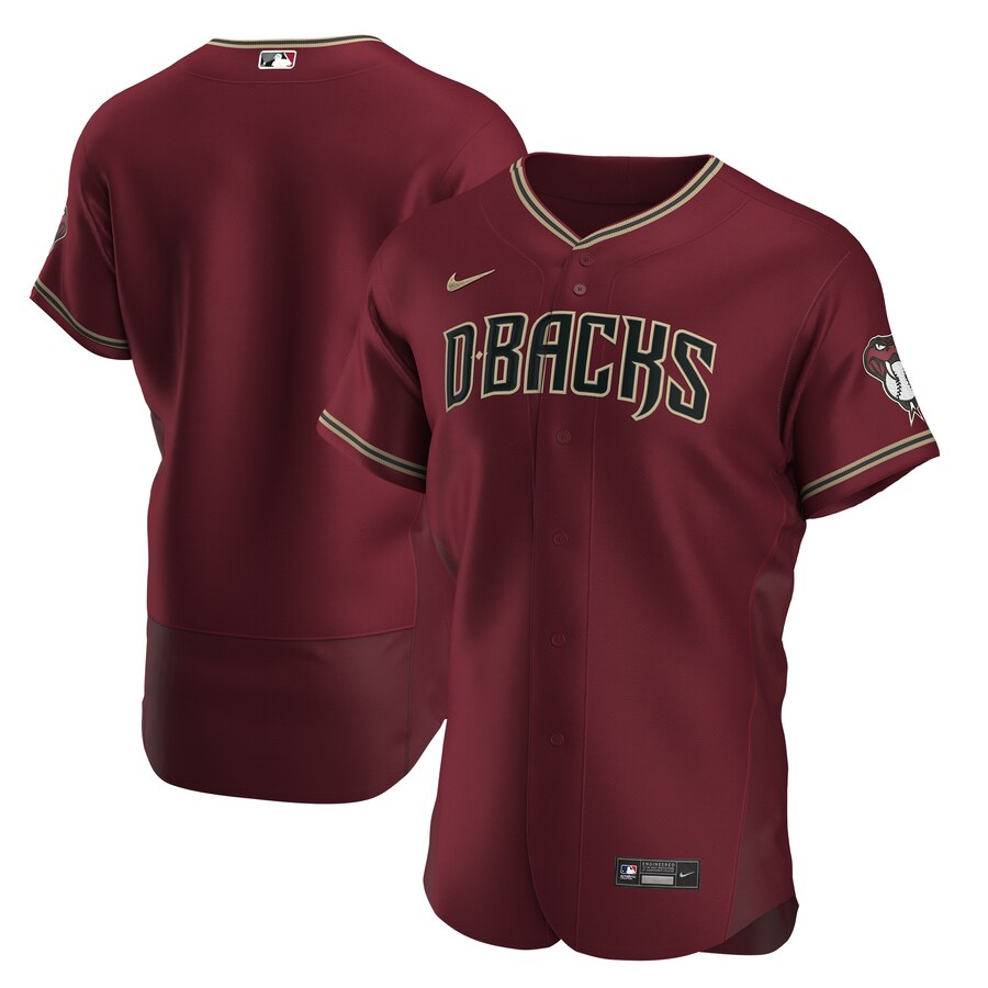 Arizona Diamondbacks Men Nike Crimson Authentic Alternate Team MLB Jersey->arizona diamondback->MLB Jersey